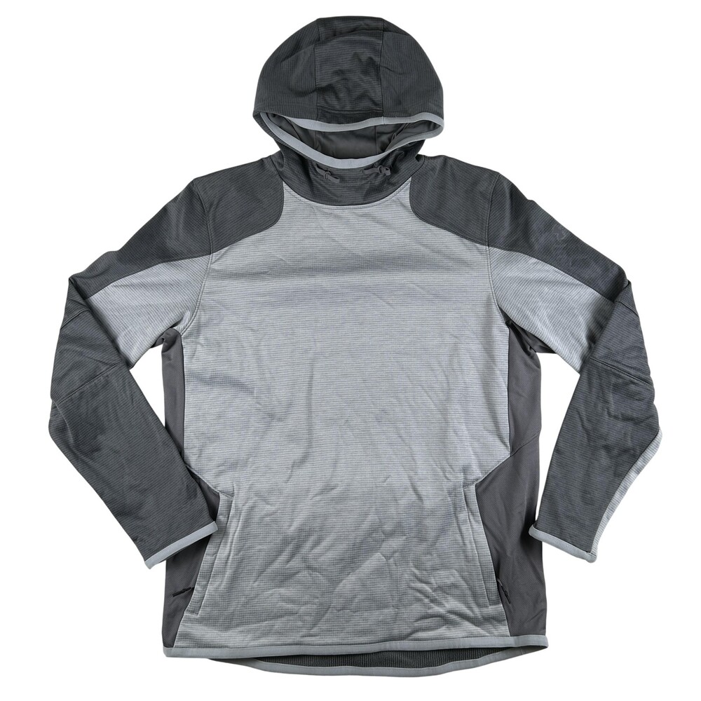 Under Armour Hoodie Mens Large Gray ColdGear Fitted Zip Pocket Fleece Pullover